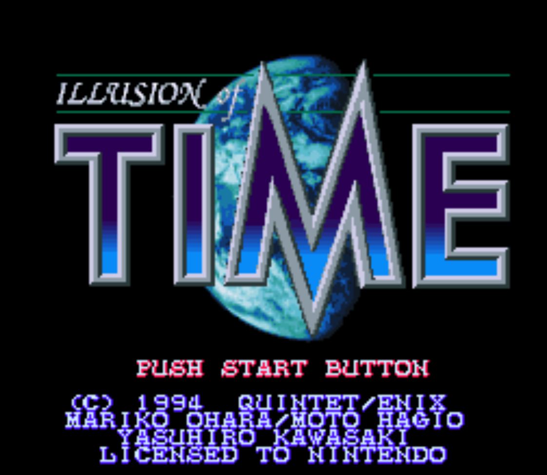 Illusion of Time Title Screen